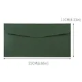 Busta in carta perlata verde scuro, 22x11cm formato occidentale n. 5 inviti aziendali - 22x11cm / Verde Scuro