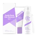 Kit professionnel d'épilation douce du corps avec mousse crème et outil grattoir - Mousse Épilatoire + Crème + Grattoir (Set) / 140ML+100G