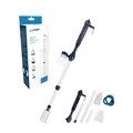 Electric aquarium gravel cleaner with telescopic tube and various cleaning accessories - Battery Model (Model L68)