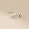 Detailaufnahme von polierten Ohrmuttern aus 925er Sterlingsilber - Bullet Ohrstecker-Rücken Nur (1 Paar)