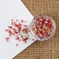 Lebendige rote und goldene unregelmäßige Glassplitter für professionelle Nagelkunst DIY - Rot Gold Weiß Mischung