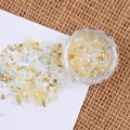 Irisierende gelbe und goldene Glassteine mit Perlen für DIY Nailart und Basteldekoration. - Aurora Hellgelb Gold Perle Mischung