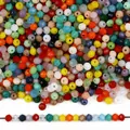 Mischung aus 4mm bunten facettierten Glasperlen für DIY-Schmuckherstellung und Handwerk - 4mm / 100er Pack / Facettiertes Flaches Glas