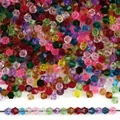 Bunte 4mm Bicone facettierte Glasperlen für DIY-Schmuckherstellung und Bastelarbeiten - 4mm / 100er Pack / Kristall-Doppelkegel