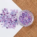 Lila polarisierte unregelmäßige Glassplitter für DIY Nail Art und Handyhüllen-Deko-Set - Aurora Lila Blau Mischung