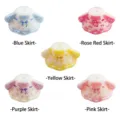 Set aus fünf bunten Acrylperlen in Rockform für DIY-Schmuckherstellung und Bastelprojekte - Röcke / Macaron Mischfarben