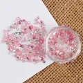 Rosa schimmernde Glassteine und Perlen für DIY-Nagelkunst und Bastelarbeiten Deko - Rosa Bruchstein Perle Mischung
