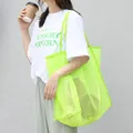 Bolso de hombro de malla verde neón vibrante de moda coreana para uso diario - Verde Fluorescente