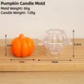 Pumpkin candle mold detail showing dimensions of 6.9cm height and 10cm width - Pumpkin Shape (Spec)