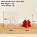 Detailed dimensions and weights for the small Christmas tree candle plastic mold - Small Christmas Tree Plastic Mold