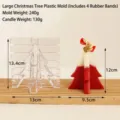 Specifications of dimensions and weight for the large Christmas tree candle plastic mold - Large Christmas Tree Plastic Mold