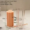 Specifiche dimensionali dettagliate per candela a colonna a quattro foglie e stampo - Stampo Quadrifoglio Grande