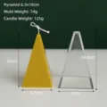 Pyramid geometric DIY candle mold for scented candles made of durable acrylic plastic - 6.3*6.3*10CM