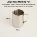 Professional large stainless steel wax melting pot with 700g capacity for candle DIY - Large Wax Melting Pitcher