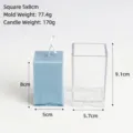 Molde de vela cuadrado de plástico PC duradero para la fabricación de velas DIY con medidas - Molde Cuadrado 5*8cm