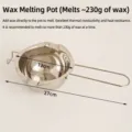 Professional stainless steel wax melting pot with 230g capacity and 13cm inner diameter - Small Wax Melting Pot