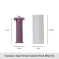 Roman column silicone mold for DIY aromatherapy candles and gypsum crafts - Roman Column Style B