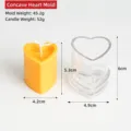 Molde para velas en forma de corazón para manualidades con especificaciones de peso. - Molde de Corazón de Parte Superior Cóncava