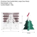 Large DIY Christmas tree candle plastic mold set with 12cm height and 9.5cm width - Christmas Tree Large 9.5*12cm