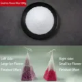 Small ice flower wax granules for DIY candle making, 1000g pack showing texture effect - Small Ice Flower Wax / 1000g