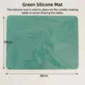 Large green silicone mat for DIY candle making protection and craft surface, 30x40cm size - Green Silicone Mat