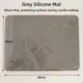 Premium grey 40x30cm silicone craft mat for aromatherapy candle making and DIY projects - Gray Silicone Mat