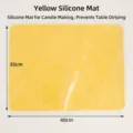 Yellow silicone mat for DIY candle making, 40x30cm protective craft table mat. - Yellow Silicone Mat