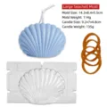 Molde para velas DIY con forma de concha grande de plástico PC y cuatro gomas extras. - Molde De Concha Marina