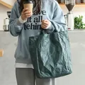 Casual retro DuPont papieren draagtas in donkerblauwgroen voor een Japanse lifestyle - Blauw
