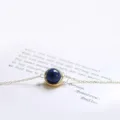 Elegant natural lapis lazuli bead bracelet with delicate gold-plated chain for women - Lapis Lazuli Bracelet (Gold Plated)