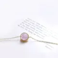 Elegant amethyst crystal bracelet with delicate gold-plated chain and round pendant - Amethyst Bracelet (Gold Plated)