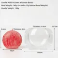 Detailed size and weight specifications for DIY planet candle mold and wax product. - 10*4*9.4CM