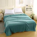 Weiche blaugrüne Korallenvlies-Decke mit Fischgrätenmuster für das Bett - 70*100cm Geschenkdecke / Grün
