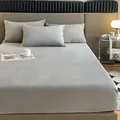Juego de sábanas de terciopelo de leche gris suave con fundas de almohada a juego - Gris Cuarzo