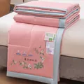 Refreshing pink cooling mint summer quilt featuring mosquito repellent floral design - Mint Style (85968) / 110x150cm / Elegant Pink