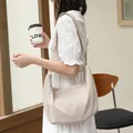 Casual beige pleated nylon crossbody shoulder bag for women with adjustable strap - Apricot