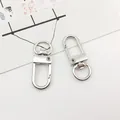 Mousqueton pivotant argenté de haute qualité pour sacs à main et porte-clés DIY - 1 Pièce / Argent