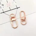 Fermoir mousqueton pivotant en or rose de haute qualité pour sacs et porte-clés DIY - 1 Pièce / Or rose