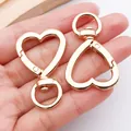 18k gold plated heart-shaped lobster clasps for various DIY jewelry making accessories - Heart Lobster Clasp (24788) / 1 Piece (42x26x5mm) / KC Gold