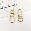 Mousqueton pivotant en métal doré durable pour les breloques de sacs et porte-clés DIY - 1 Pièce / Or KC