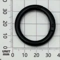 Anneau à ressort noir pour la confection de sacs et porte-clés sur grille de mesure - Anneau à Ressort Plaqué Épais (25828) / 1 Pièce (35mm ID 25mm) / Noir de Natation