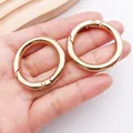 18k gold plated round spring gate O-ring snap hooks for DIY keychains and bag straps - Round Spring Hook (25833) / 1 Piece (35mm) / KC Gold