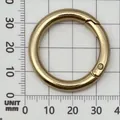 Mousqueton rond à ressort plaqué or pour sacs et porte-clés DIY de haute qualité - Fermoir à Ressort Rond Épais (25833) / 1 Pièce (35mm ID 25mm) / Or KC