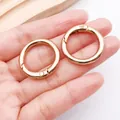 Cierre de anillo de resorte circular chapado en oro de 18k para creación de joyas DIY - Gancho de Resorte Redondo (25847)