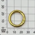 Anneau à ressort doré circulaire pour sacs DIY et porte-clés, diamètre 25mm. - Anneau à Ressort Circulaire Épais (25844) / 1 Pièce (25mm ID 18mm) / Or