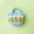 Handmade crochet tulip earphone pouch, soft knitted Bluetooth headphone case bag - Finished Blue Style / Blue