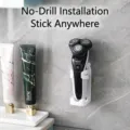 Support mural universel pour rasoir électrique avec trou de charge, finition blanche. - Blanc
