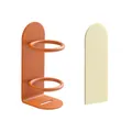 Orange iron wall-mounted electric toothbrush holder with punch-free adhesive pad - 1 Piece / Orange