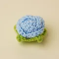 Handmade crochet mini blue rose flower head diy clothing accessories craft supply 4cm - Mini Light Blue Roses