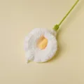 Handmade white crochet Calla Lily flower artificial knitted plant for home decoration - White